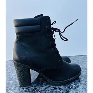 Timberland tillston Womens size 7.5 boots black high heel shoes